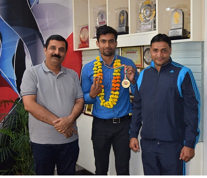 Rohit Saroha of Little Angels Boxing Academy bagged Gold at the All India Police Games